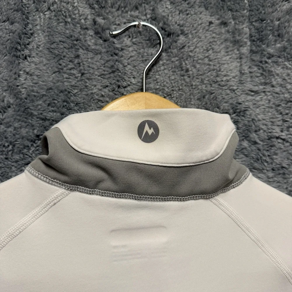 Marmot Elance Pullover Womens M White Gray 1/2 Zip Performance Stretch Outdoor‎